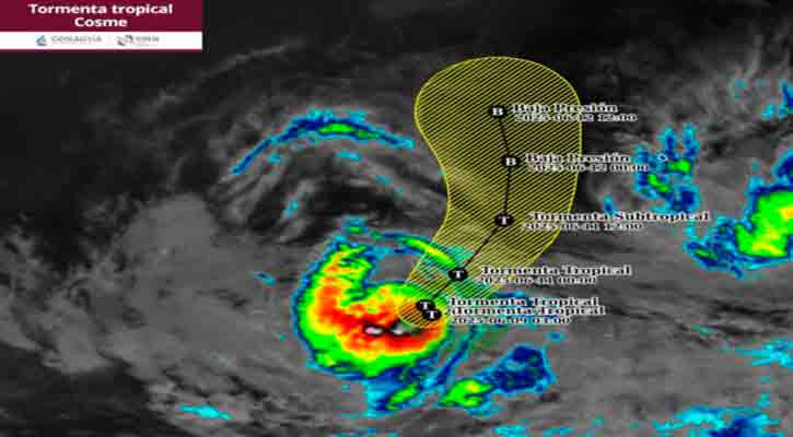 Lentamente avanza la tormenta tropical “Cosme”