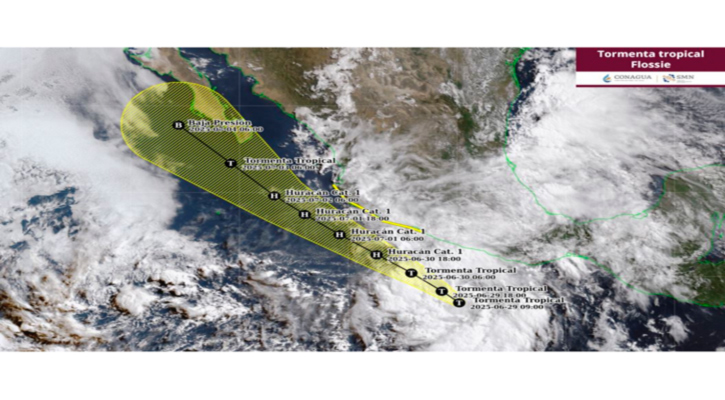 La tormenta tropical “Flossie” alcanzará la categoría de huracán en los próximos días