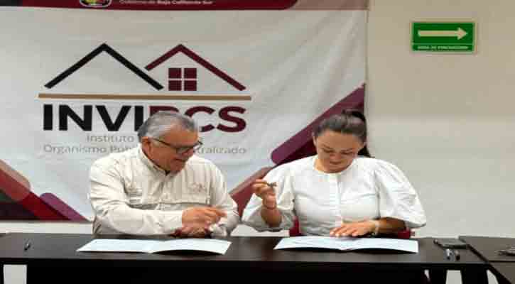 Firman gobierno de Loreto e INVI convenio para agilizar gestión de programas de vivienda