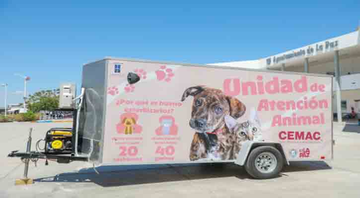 Donan al gobierno de La Paz unidad móvil para atención animal y jornadas de esterilización