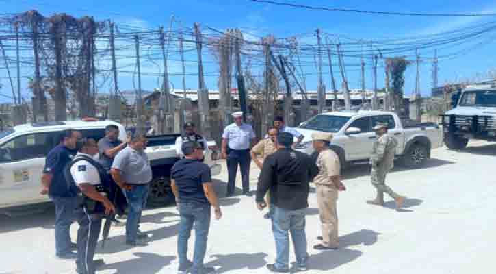 Recorren refugios temporales y zonas de alto riesgo en CSL las autoridades municipales y Secretaría de Marina