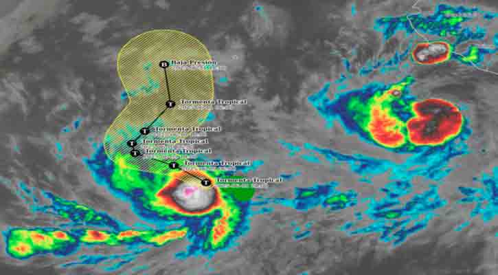 La tormenta tropical “Cosme” se ubica al suroeste de Jalisco, lejos de costas nacionales  
