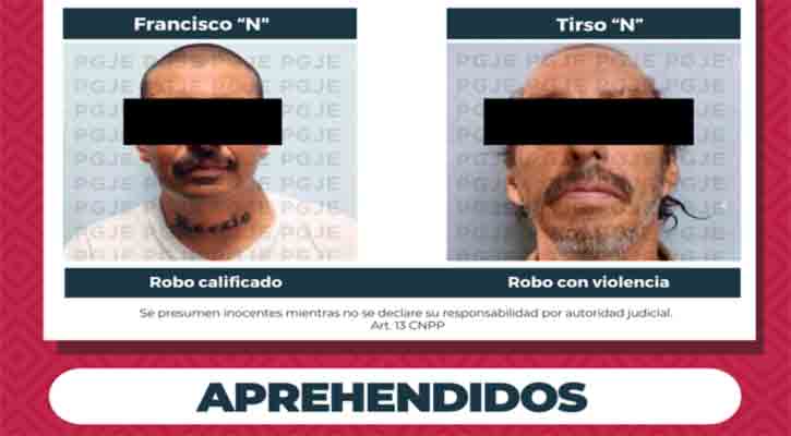 Aprehenden a 2 personas por robo en La Paz y Ciudad Constitución Aprehenden a 2 personas por robo en La Paz y Ciudad Constitución