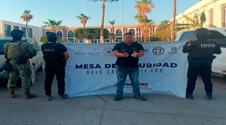 Capturan a 2 personas con armas de fuego en operativos coordinados en La Paz y Comondú