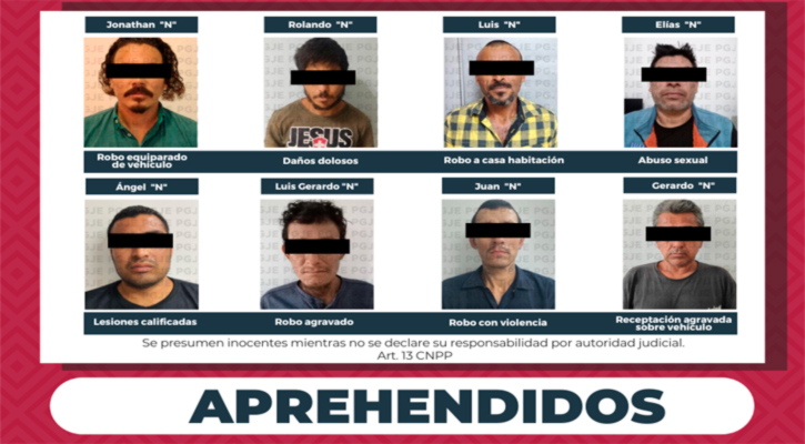 Cumplimentan 9 órdenes de aprehensión