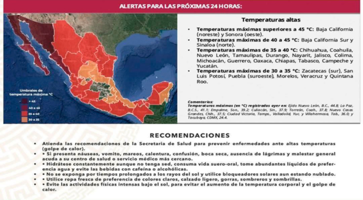 Prevén temperaturas superiores a los 40 °C en Los Cabos; llaman a reforzar medidas preventivas