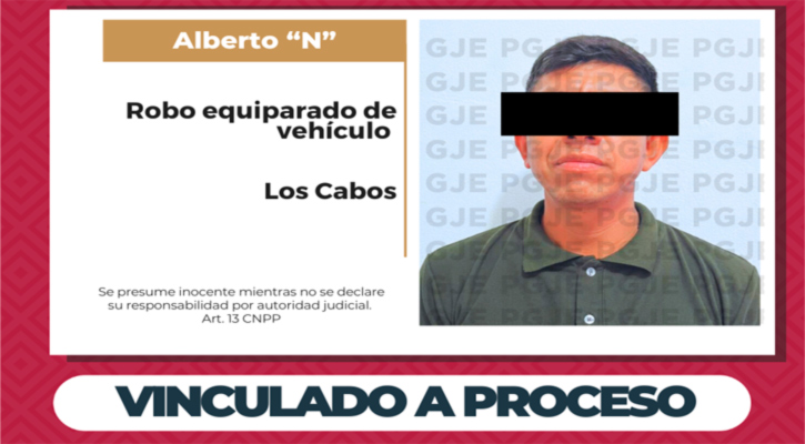Vinculado a proceso por robo de vehículo en SJC
