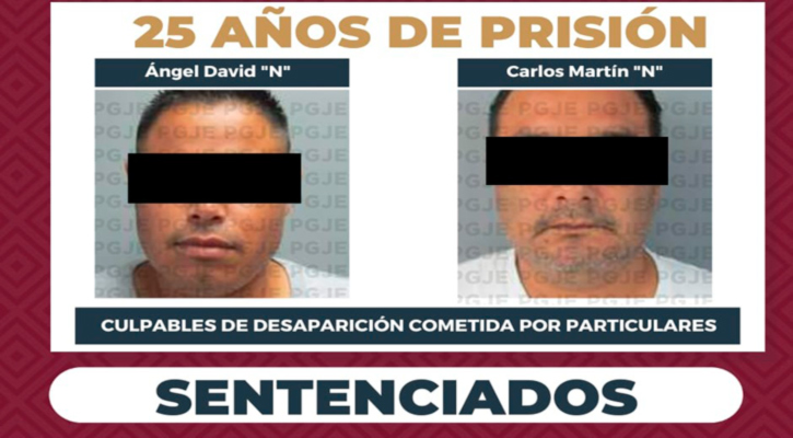 Sentenciados a 25 años cada los dos 2 culpables de desaparición cometida por particulares en El Centenario