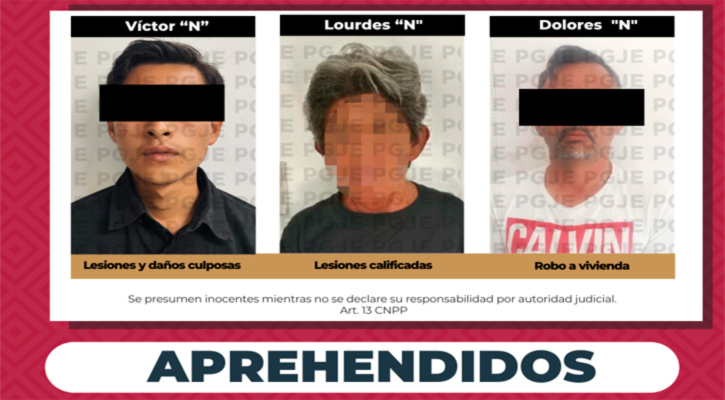 Aprehenden a 3 personas por diversos delitos en  Constitución y CSL