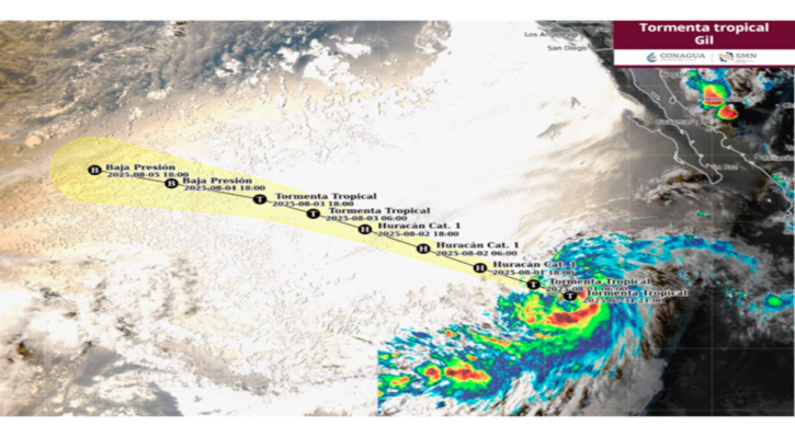 “Gil” se mantiene como tormenta tropical, lejos de costas nacionales  