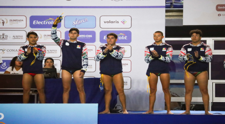 Se quedó el equipo de polo acuático de BCS con medalla de plata en la Olimpiada Nacional