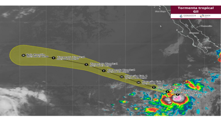 Lejos de costas nacionales se formó la tormenta tropical “Gil”