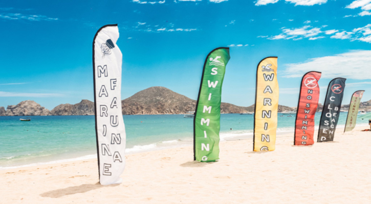 Coloca Zofemat Los Cabos banderas de seguridad en playa El Médano en CSL