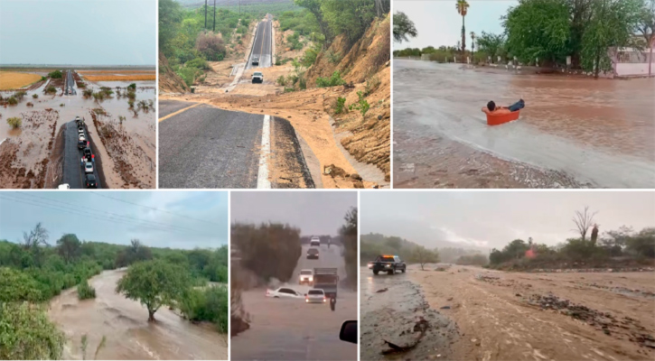 Ahora sí llueve en casi todo BCS; nubosidad de “Juliette” y monzón, la causa