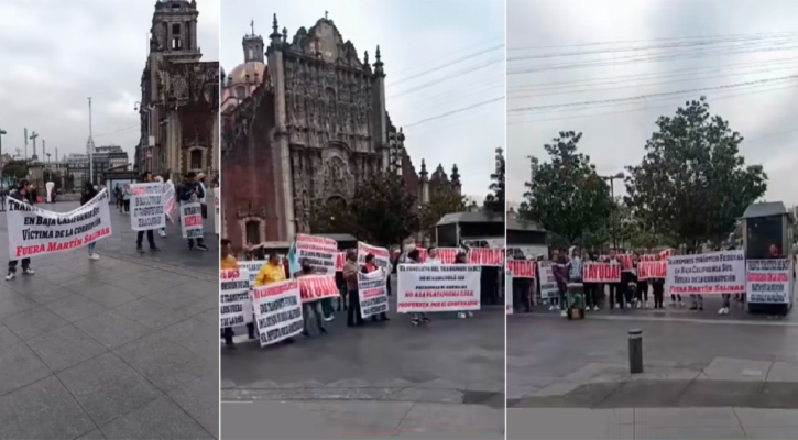Transportadores turísticos de Los Cabos se manifiestan frente a Palacio Nacional