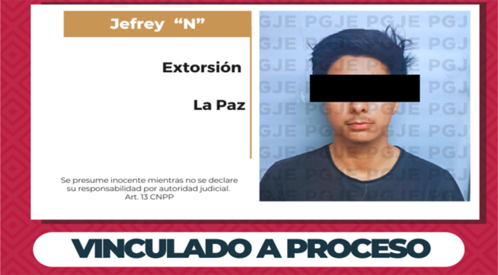 Vinculan a proceso a probable responsable de extorsión en agravio de una joyería en La Paz