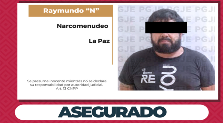 Aseguran narcótico y detienen a una persona en La Paz