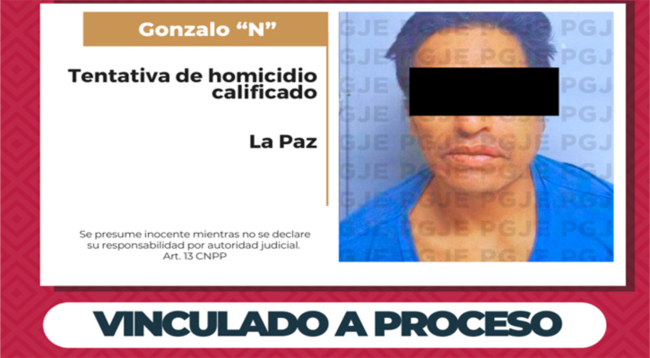 Vinculado a proceso y prisión preventiva contra imputado por tentativa de homicidio en La Paz