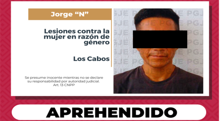 Aprehenden a imputado por lesiones contra la mujer en razón de género