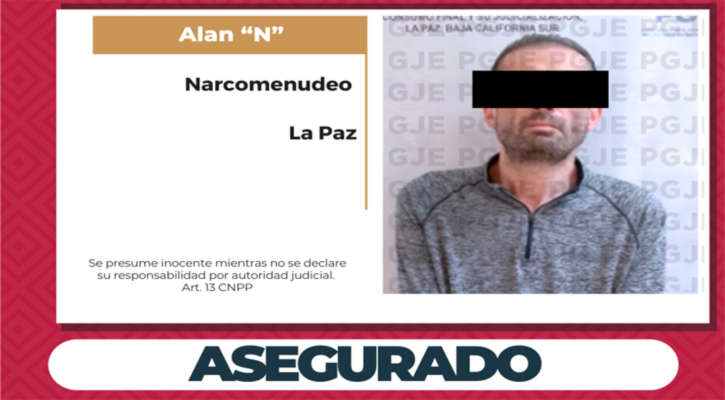 Detienen a un hombre en posesión de 1,950 dosis de droga en La Paz