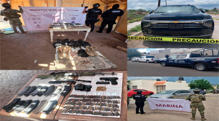 Aseguran armas, chalecos, cargadores y vehículos en operaciones realizadas en La Paz y Loreto