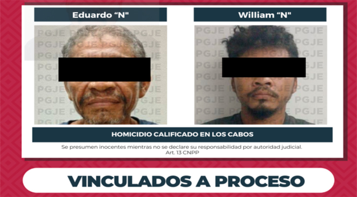 Vinculan a proceso contra 2 hombres por homicidio calificado en CSL