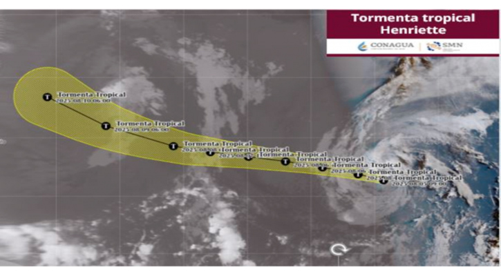 “Henriette” se mantiene como tormenta tropical muy lejos de costas mexicanas