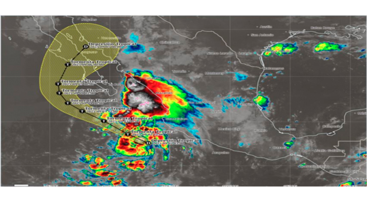 Se ubica la depresión tropical 12-E frente a costas de Colima y Jalisco