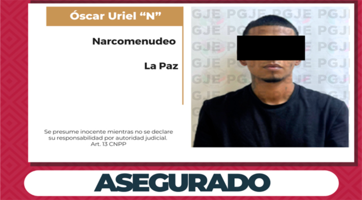 Aseguran a una persona y 3 mil dosis de droga en La Paz