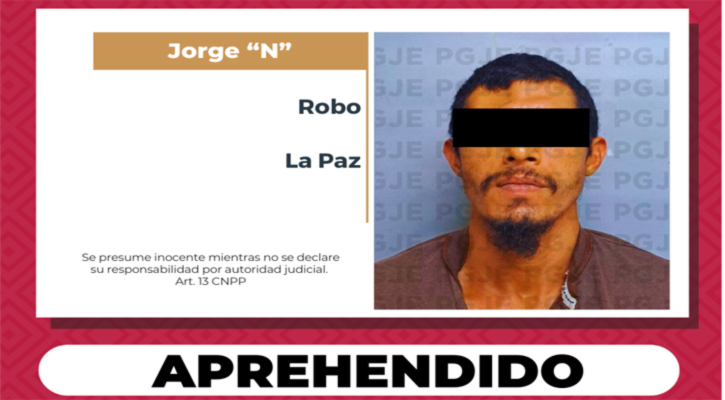 Cumplimentan orden de aprehensión contra imputado por robo en La Paz