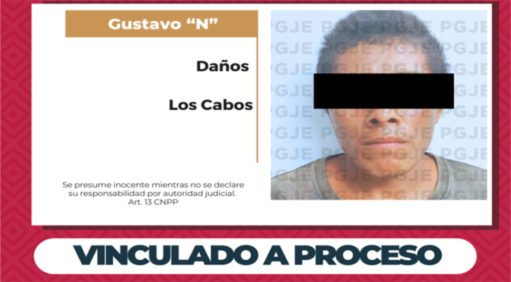 Gustavo Adolfo “N” está imputado por romper el parabrisas de una patrulla del Ayuntamiento de Los Cabos