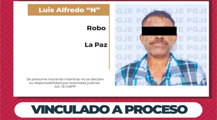 Vinculado a proceso por robo en La Paz Vinculado a proceso por robo en La Paz