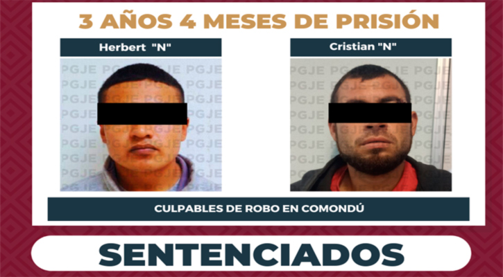Sentenciados a más de 3 años de prisión por robo en Ciudad Constitución