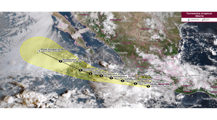 La depresión tropical 13-E se ha intensificado a la tormenta tropical “Mario”