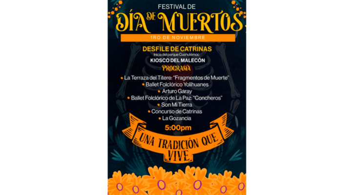 Invita Ayuntamiento de La Paz a Festival de Día de Muertos en kiosco del malecón