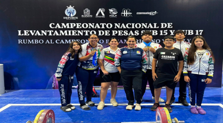 Conquista atletas de Los Cabos 15 medallas en el Campeonato Nacional de Levantamiento de Pesas Sub 15 y Sub 17