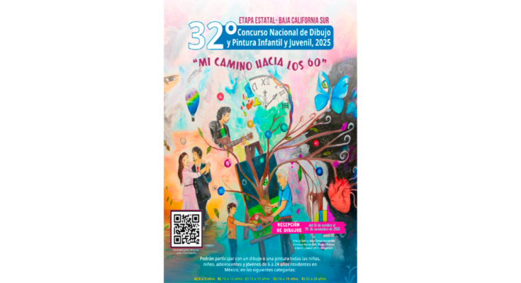 Convoca gobierno de BCS a la niñez y juventud al Concurso Nacional de Dibujo y Pintura 2025