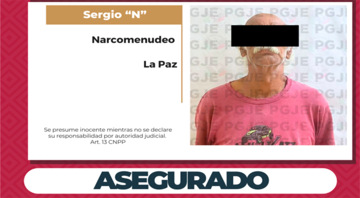 Detienen a un hombre en posesión de más de mil dosis de metanfetamina en La Paz