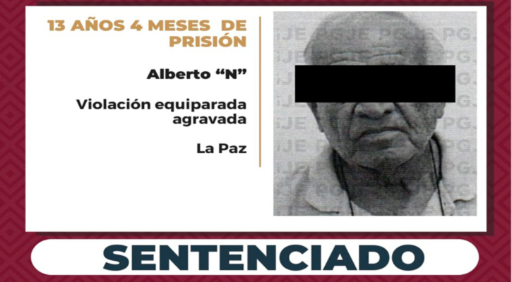 Pasará 13 años 4 meses en prisión el culpable de violación equiparada agravada en La Paz