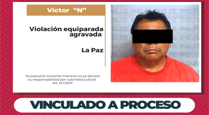 Vinculado a proceso contra imputado por violación agravada en La Paz