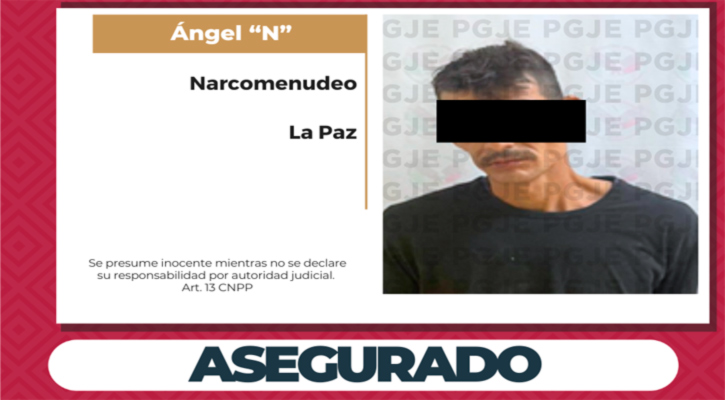 Detienen a un hombre con más de 3 mil dosis de metanfetamina en La Paz