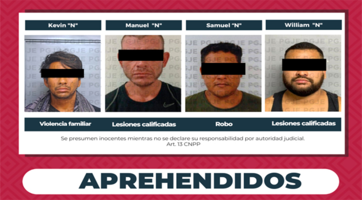 Capturan a 4 por diversos delitos en La Paz y SJC