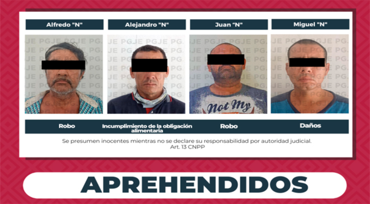 Aprehenden a 4 personas imputadas por diversos delitos en BCS