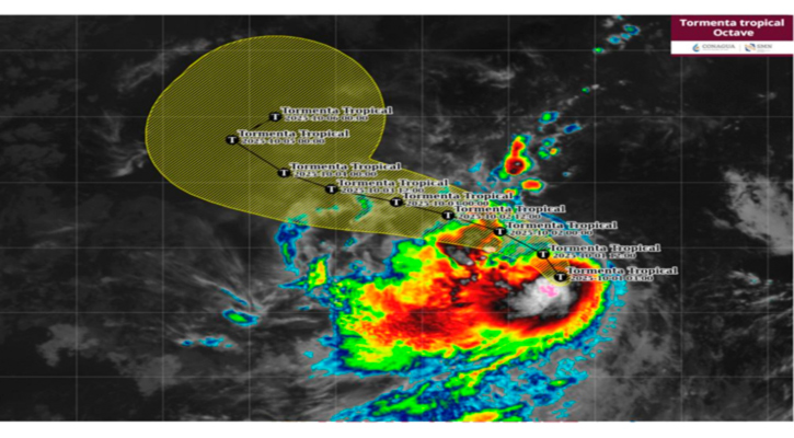 Se ubica la tormenta tropical “Octave” lejos de costas mexicanas