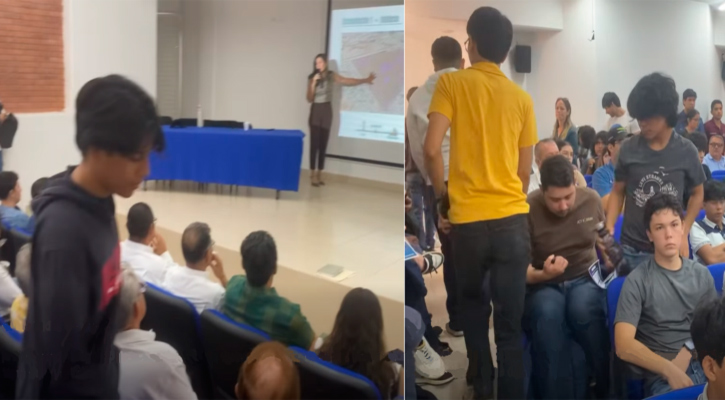 Alumnos del Tec desairan a Milena Quiroga y abandonan en grupo su conferencia