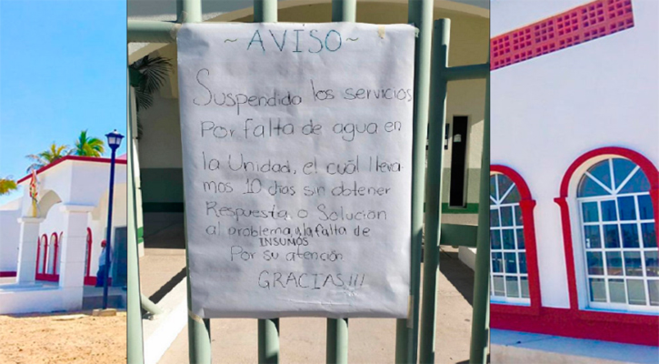 Cierran Centro de Salud de Todos Santos por falta de agua