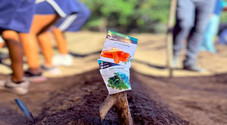 Realizan quinta siembra en el huerto escolar de Miraflores