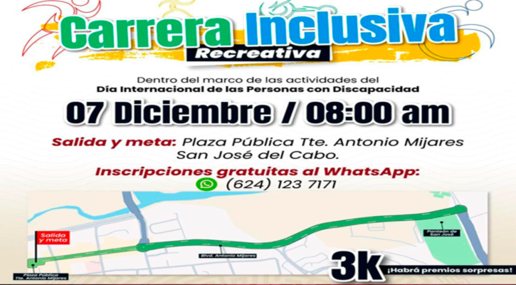 Invitan a participar en la Carrera Inclusiva Recreativa en SJC