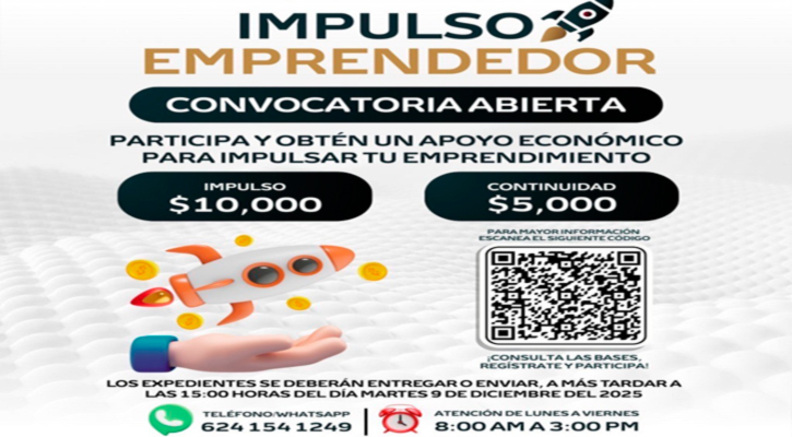 A través del programa municipal “Impulso Emprendedor”, anuncian apoyos económicos para jóvenes emprendedores de Los Cabos