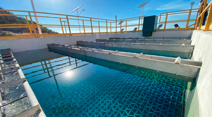 Finalmente la potabilizadora de La Buena Mujer ya distribuye agua a las colonias de La Paz Finalmente la potabilizadora de La Buena Mujer ya distribuye agua a las colonias de La Paz